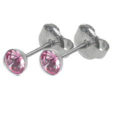 Naušnice ESSW10 rose s krystaly Swarovski Elements