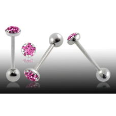Piercing činka chirurgická ocel krystalky PB203