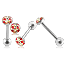 Piercing činka chirurgická ocel krystalky PB18x