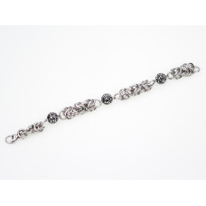 Náramek chirurgická ocel krystalkové kuličky K21055