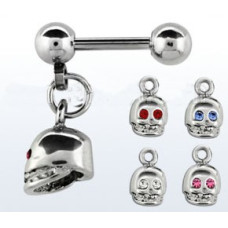 Piercing do ucha činka chirurgická ocel lebka ABBER7