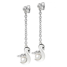 Naušnice chirurgická ocel Morellato Animalia labuť SKP20