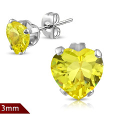 Naušnice pecky srdíčko chirurgická ocel LXRY587