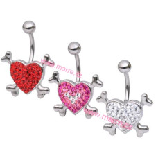 Piercing do pupíku srdce MSNAV1104