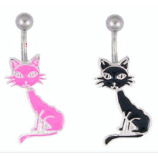 Piercing banánek chirurgická ocel tančící kočka MS1009