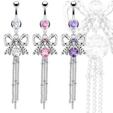 Piercing do pupíku mašle HWNAL12015