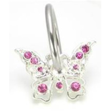 Piercing chirurgická ocel kroužek s motýlem PP149