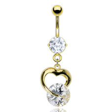 Piercing do pupíku srdce HWGDPN10334