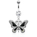 Piercing do pupíku motýl HWN14964