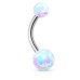 Luxusní piercing do pupíku s opálem HWNS82