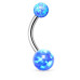 Luxusní piercing do pupíku s opálem HWNS82