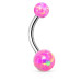 Luxusní piercing do pupíku s opálem HWNS82