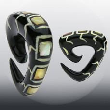 Plug exotické dřevo zdobené perletí HWPMBS2