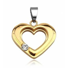 Přívěsek chirurgická ocel srdíčko T0230