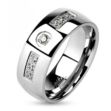 Prsten chirurgická ocel s kamínky HWRM4587