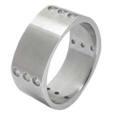 Prsten chirurgická ocel s kamínky RSS02