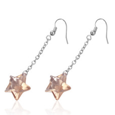 Naušnice chirurgická ocel s kamínkem hvězda LBEL232