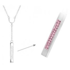 Náhrdelník se Swarovski krystalky chirurgická ocel NSSW04rose