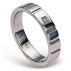Prsten chirurgická ocel s briliantem RSDM16
