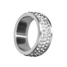 Prsten chirurgická ocel se Swarovski krystaly RSSW03 crystal