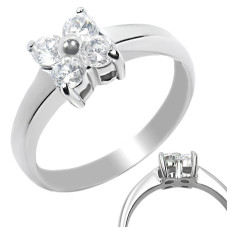 Prsten chirurgická ocel s kamínky LZRC010