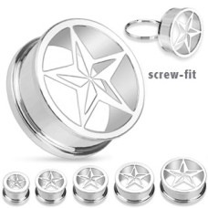 Tunel chirurgická ocel hvězda HWPSSCR45