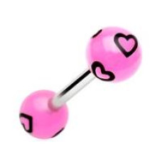 Piercingu do jazyku se srdíčky