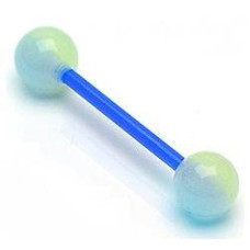 Piercing do jazyka - svítící ve tmě