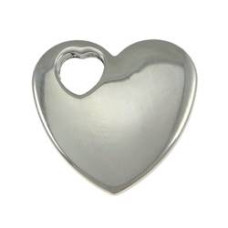 Ocelový přívěšek - srdce
