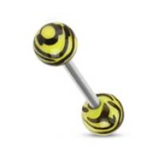 Piercing do jazyka  - zebrovaný