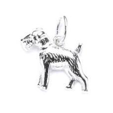 Stříbrný přívěsek pes teriér
