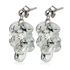 Stříbrné náušnice s krystaly Crystals from Crystals from Swarovski®, Crystal