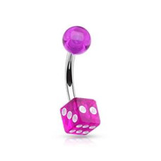 Piercing do pupíku - hrací kostka