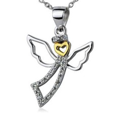 Stříbrný řetízek s přívěskem andílek