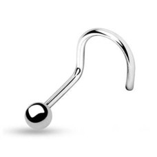 Zahnutý piercing do nosu