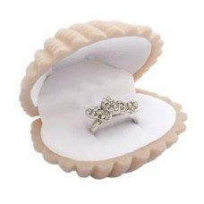 Dárková krabička semiš - lastura béžová