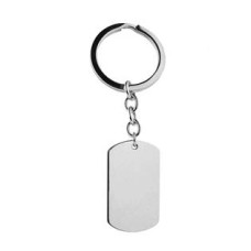 Ocelový přívěsek na klíče - destička
