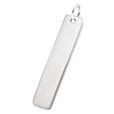 Ocelový přívěšek - obdélník 6 x 32 mm