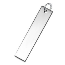 Ocelový přívěšek - obdélník 10 x 45 mm