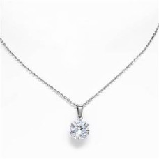 Ocelový řetízek s přívěškem se zirkonem