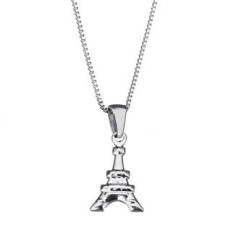 Ocelový řetízek s přívěškem - Eiffelova věž