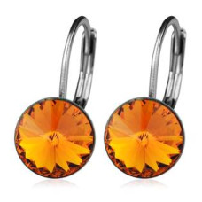 Ocelové náušnice s krystaly Swarovski® TANGERINE