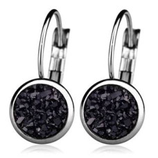 Ocelové náušnice, BLACK