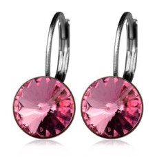 Ocelové náušnice s krystaly Swarovski® BLUSH ROSE