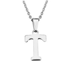 Ocelový řetízek s přívěškem iniciála 