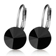 Ocelové náušnice - Black, 8 mm