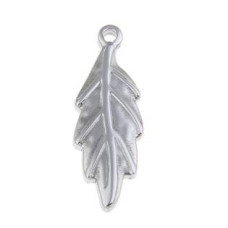 Ocelový přívěšek lístek