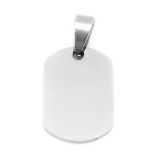 Ocelový přívěšek - vojenská známka, 16 x 23 mm