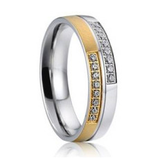 AN1022 Dámský snubní prsten se zirkony