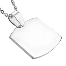 Ocelový přívěšek - destička vojenská známka 23 x 33 mm